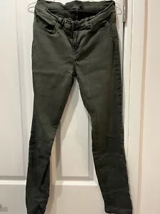 J Brand Green Super Skinny Fit Conifer Jeans worn twice size 31 RRP 250 - Picture 1 of 4