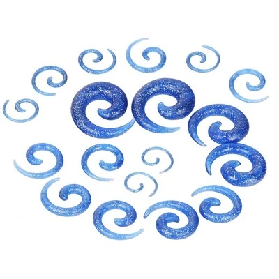 18PC Acrylic Spiral Taper Ear Stretching Gauge Kit Stylish-Set Piercing 14G-20MM - Image 1 of 4