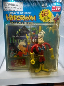 NEW Hyperman H Twist'em Bendable Productions Flex'em 1995 Vintage & Cd ROM - Picture 1 of 5
