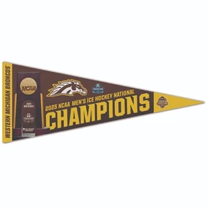 2025 Frozen Four National Champions Western Michigan 12x30 Premium Pennant - Picture 1 of 1