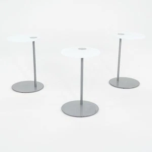 2012 Set of Three Coalesse Await Side Tables by EOOS for Coalesse Steel & Glass - Picture 1 of 10