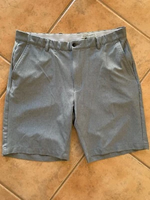 Greg Norman Mens Flat Front Sz 38 Gray Golf Shorts Polyester Spandex 5 Pocket - Image 1 of 4