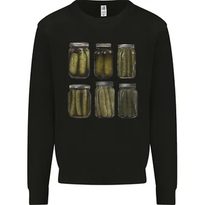 Pickle Jars Gurkins Cucumber Kids Sweatshirt Jumper - Picture 1 of 3