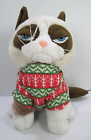 Ganz 9" Sitting Grumpy Cat Sitting w/ Christmas Sweater Plush