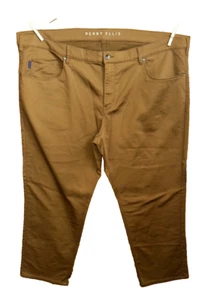 Mens Perry Ellis 46x30 Light Brown Stretch Pants - Picture 1 of 4