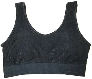 Gloria Vanderbilt Black Padded Lace Wire-Free Bra Full Coverage Plus Size 3X EUC - Picture 1 of 3