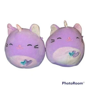 2x Malvaviscos Courtney Caticornio Púrpura Gato Unicornio 6" KellyToy Peluche Relleno - Imagen 1 de 5