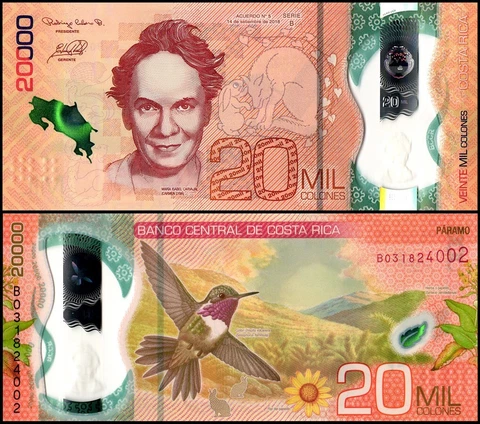 Costa Rica 20000 Colones, 2018, P-284, UNC, Polymer Cover