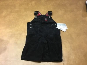 Boy's Koala Kids Blue Size 3-6M  Corduroy Overalls Black - Picture 1 of 7