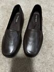 Easy Spirit Women Brown Leather Sedevitt Slip On Casual Loafer Shoes Size 8.5W