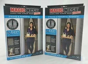 Magic Mesh Deluxe Freisprecheinrichtung Bildschirmtür (39 x 83) keine Werkzeuge erforderlich (2 Stück) - Bild 1 von 6