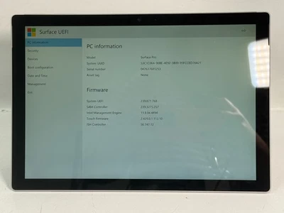 MICROSOFT SURFACE PRO 1796 12.3" m3-7Y30 1.0GHz 4GB 128GB WIN 11 PRO TOUCH - Image 1 of 4