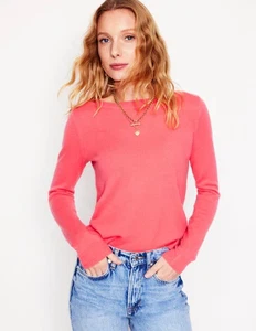 J Crew Women's Size XXS Cashmere Sweater Pink Lightweight Knit Pullover - Picture 1 of 6