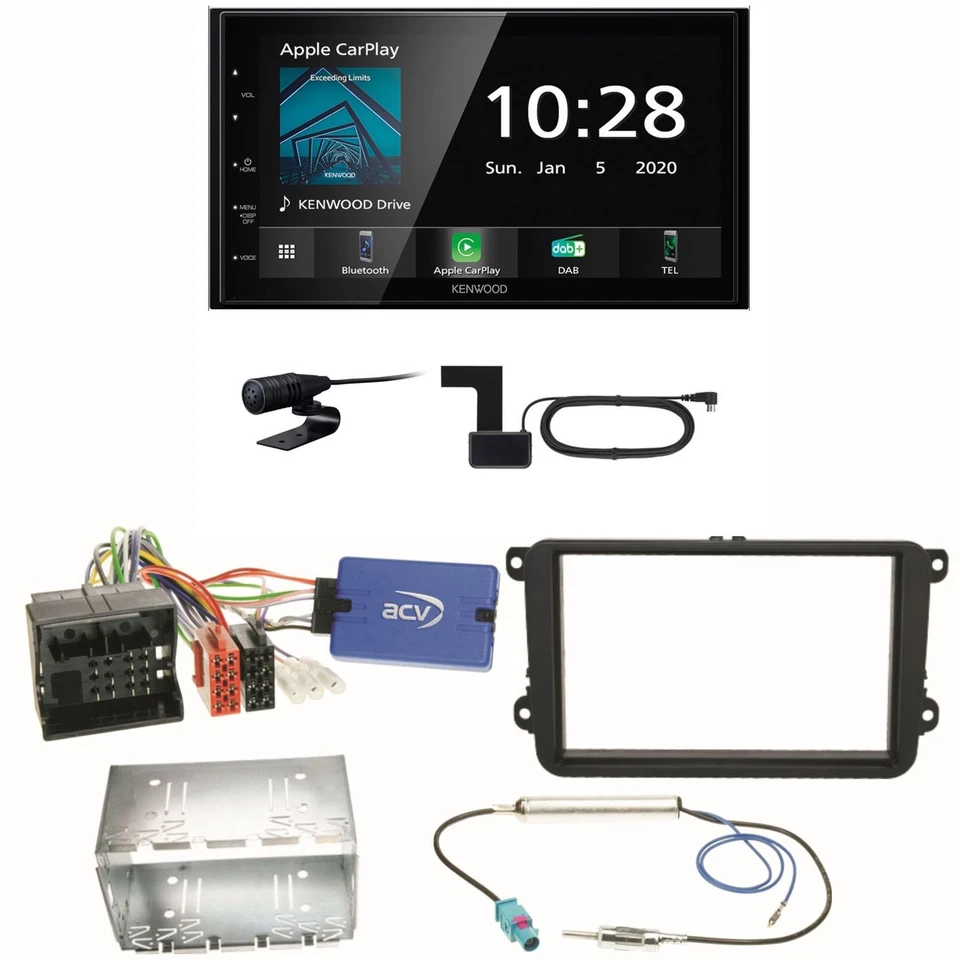 Kenwood DMX5020DABS Android Auto Einbauset für Seat Alhambra Altea XL Leon - Bild 1 von 1