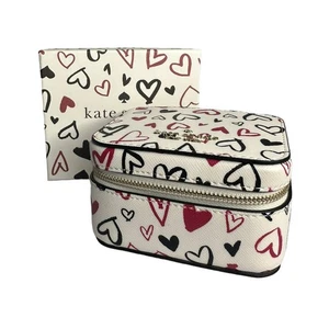 Kate Spade Staci Kritzelherz Box Reise Schmuck Halter Pergament Multi - Bild 1 von 8