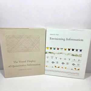 Visual Display Quantitative Information and Envisioning Information Tufte HC DJ - Picture 1 of 24