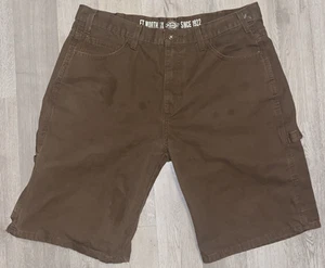 Dickies Relaxed Fit Duck Carpenter Shorts 34 Brown 11" Inseam DX250RTB Work - Picture 1 of 12