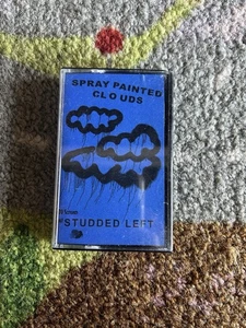 Spray Painted Clouds Studded Left Rare Hard To Find Band Cassette - Imagen 1 de 4