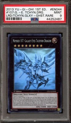 Yu-Gi-Oh! Number 107: Galaxy-Eyes Tachyon Dragon 1st Ed Ghost LTGY-EN044 PSA 9 - Image 1 of 2