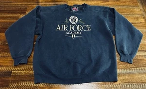 Vintage Air Force Academy Embroidered Sweatshirt Mens Size XL Navy Blue - Picture 1 of 6