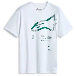 Alpinestars Geografica CSF T-Shirt Mens Tee Top White - Picture 1 of 2