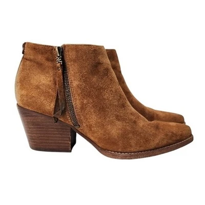 Sam Edelman Gamuza Western Botines Tacón Bloque Punta Mujeres 9 Boho Preppy Foto 1 de 4