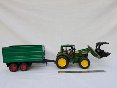 1/16 John Deere 5115M And Tipping Trailer By Bruder 9816. Excellent Condition. - Image 1 of 4