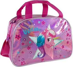 PERLETTI Borsa Sport Bambina Rosa Argento - Borsone Palestra Bambine Unicorno  - Foto 1 di 7