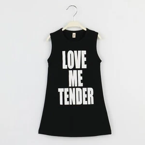 Vestito Camicie Senza Maniche Tenere Bambina Nero Simple Love Me Taglia dalla 2t alla 7 - Foto 1 di 4