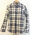 Express Fitted Shirt Mens Size Xs 13-13.5 Blue White Plaid Button Front