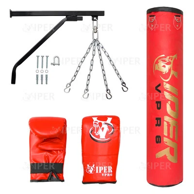 VIPER Gefüllte Boxen Boxsack Bügel Kette Kick Mma Sporthalle Ufc Training 1,2 M