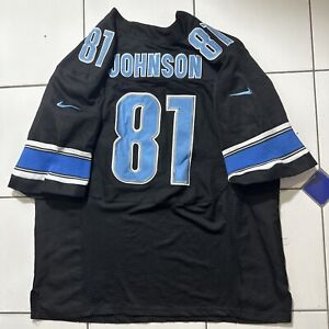 Nike Calvin Johnson #81 Detroit Lions NFL Football Black Jersey Size 52 / 2XL