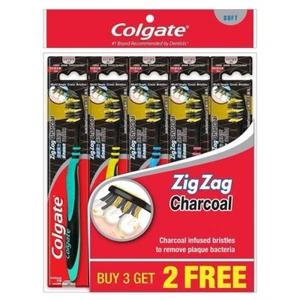 Colgate ZigZag Charcoal Toothbrush Berus Gigi paling laku 5pcs - Picture 1 of 2