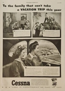 1943 Cessna Aircraft Company Vintage Ad Vacation trip this year - Picture 1 of 1
