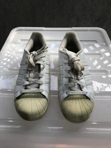 Base Adidas Superstar Blanco/Blanco EE. UU. 5 B27136 Zapatos de Cuero Entrenadores - Imagen 1 de 10