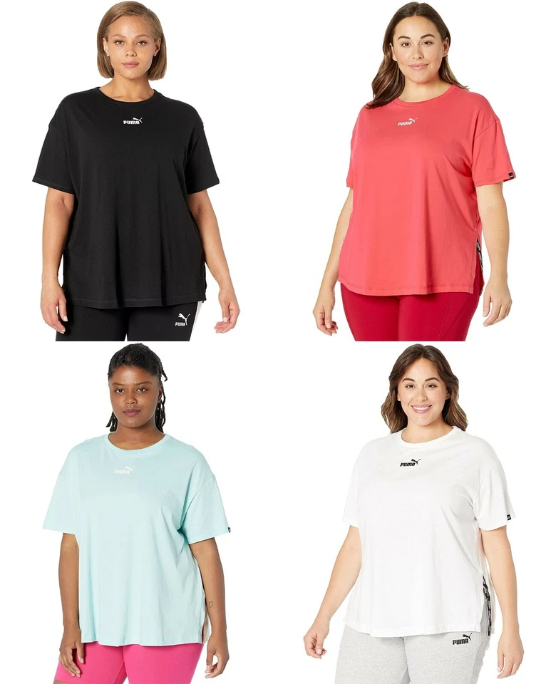 Camiseta Puma Talla Grande Power Para Mujer Calce Relajado Crew Manga Corta Alargada Camiseta Foto 1 de 1