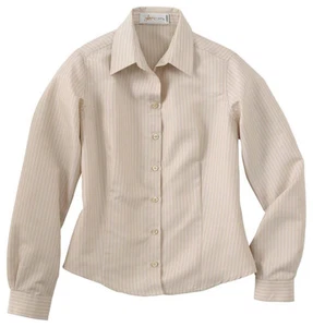 Il Migliore 77012 Ladies' Wrinkle Resistant Yarn-Dyed Stripe Long Sleeve Shirt - Picture 1 of 6
