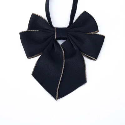 Mujeres Niña Sólida Pre-atada Pajarita Boda Fiesta Esmoquin Escuela Pajarita Foto 1 de 4