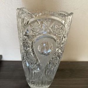KLAR GESCHLIFFENES GLAS VASE - Bild 1 von 4