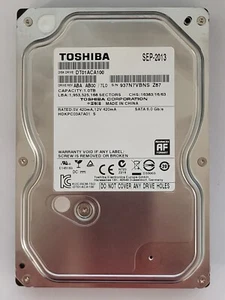 DT01ACA100, HDKPC03A7A01 S, FW: AB00/7L0, SEP 2013, Toshiba 1Tb 3.5" SATA HDD - Picture 1 of 2