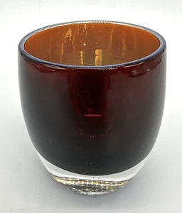 Glassybaby Grateful roter Luxus Kerzenhalter aus mundgeblasenem Glas Pre Triskelion 1442 gebraucht, in einwandfreiem Zustand - Bild 1 von 7