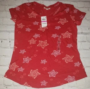 NWT Style & Co Women's Short Sleeve V-Neck T-Shirt Sz PP - Picture 1 of 3