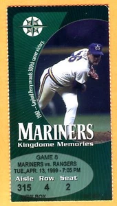 IVAN RODRIGUEZ 4 HITS/2 HRS/9 RBI'S TICKET STUB-4/13/99-RANGERS/MARINERS - Picture 1 of 1
