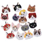 16Pcs Mini Kitten Cute Cat Iron On Patches  Clothes Decorations