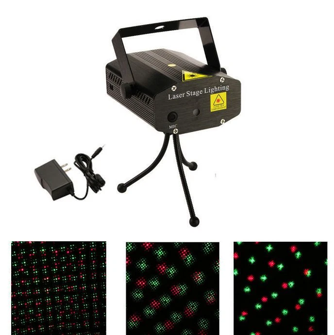 Laser Projector Stage Lights Mini LED R&G Lighting DJ Disco Party Club KTV Xmas - Image 1 of 1