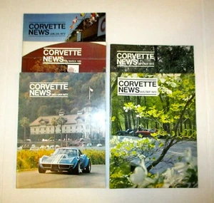 Vintage CORVETTE NEWS MAGAZINE - 1972 - 5 Issues Dec/Jan - Oct/Nov EUC Fast Sh - Foto 1 di 12