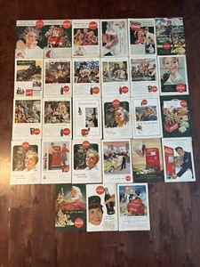 NATIONAL GEOGRAPHIC MAGAZINE LOT OF 27 ISSUES (1935 - 1958) COCA-COLA COKE ADS - Picture 1 of 13