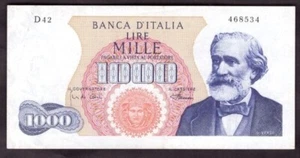 Italy, Banca D'Italia, 1,000 lire, 4-1-1968, D42 468534, GVF+ - Picture 1 of 2