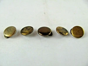 ANTIQUE LOT OF 5 SNUG BACK BUTTON COVER CLIP CUFF LINK MENS JEWELRY - Picture 1 of 4