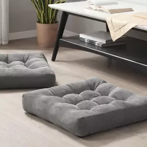 Meditation Floor Pillow Set of 2, Square Large Pillows Seating for Adults, Tufte - Picture 1 of 12